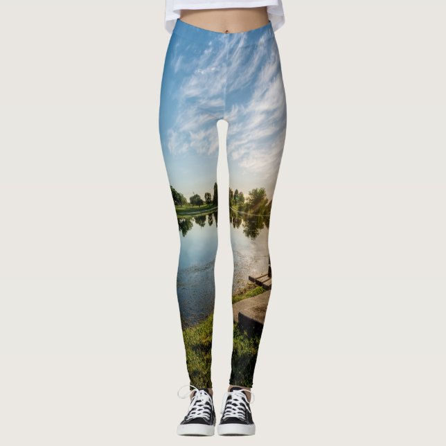 Cape Girardeau County Park Bench Sunset Leggings (Framsida)