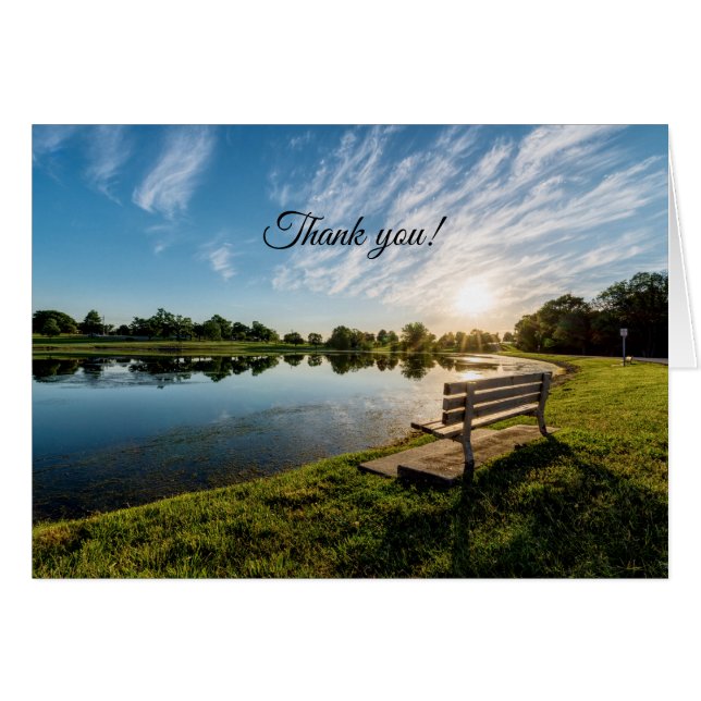 Cape Girardeau Park Bench Sunset Tack OBS Kort (Framsidan Horizontal)