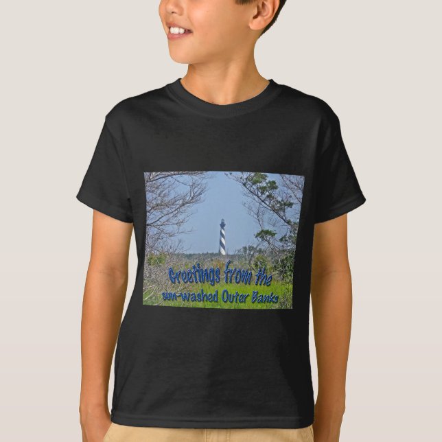 Cape Hatteras fyr från Wetlands Series T Shirt (Framsida)