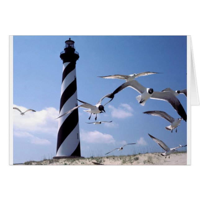 Cape Hatteras fyr fyr i North Carolina Hälsningskort (Framsidan Horizontal)