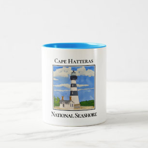 Cape Hatteras fyr, National Seashore Två-Tonad Mugg