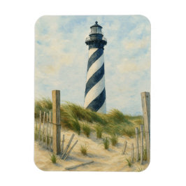 Cape Hatteras fyr vattenfärg Magnet