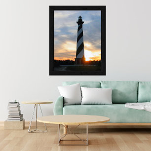 Cape Hatteras fyr vid solnedgång Poster