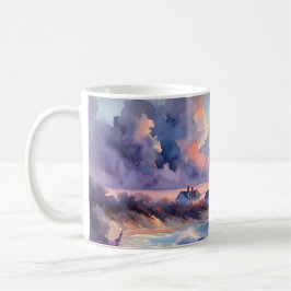 Cape Hatteras fyr vid solnedgångskusten Kaffemugg