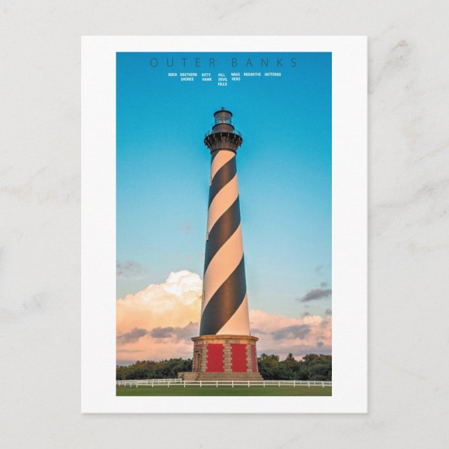 Cape Hatteras Light. Vykort (Framsida)