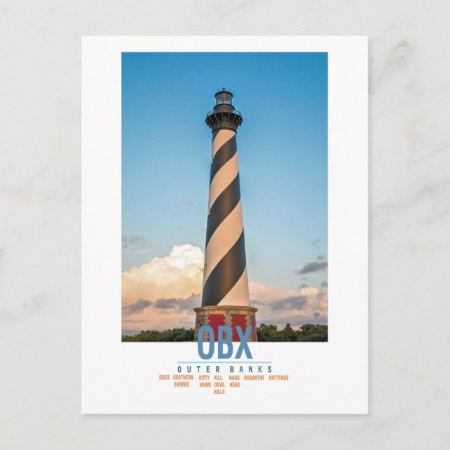 Cape Hatteras Light. Vykort (Framsida)