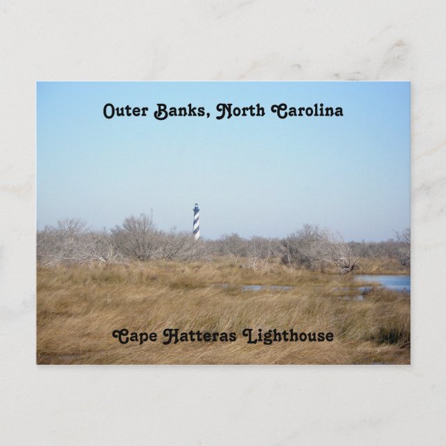 Cape Hatteras Lighthouse #1 OBX Postcard Vykort (Framsida)