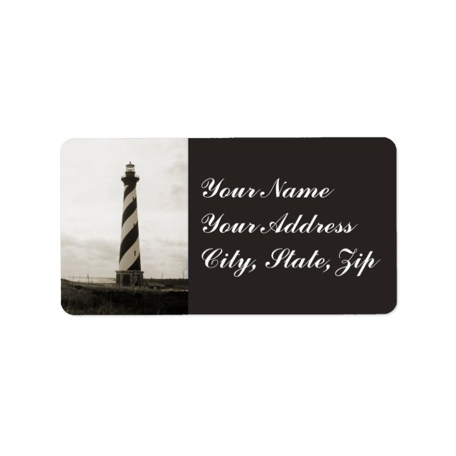 Cape Hatteras Lighthouse Adressetikett (Framsidan)