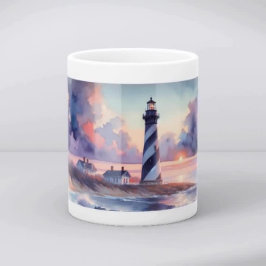 Cape Hatteras Lighthouse at Sunset Coastline Kaffemugg