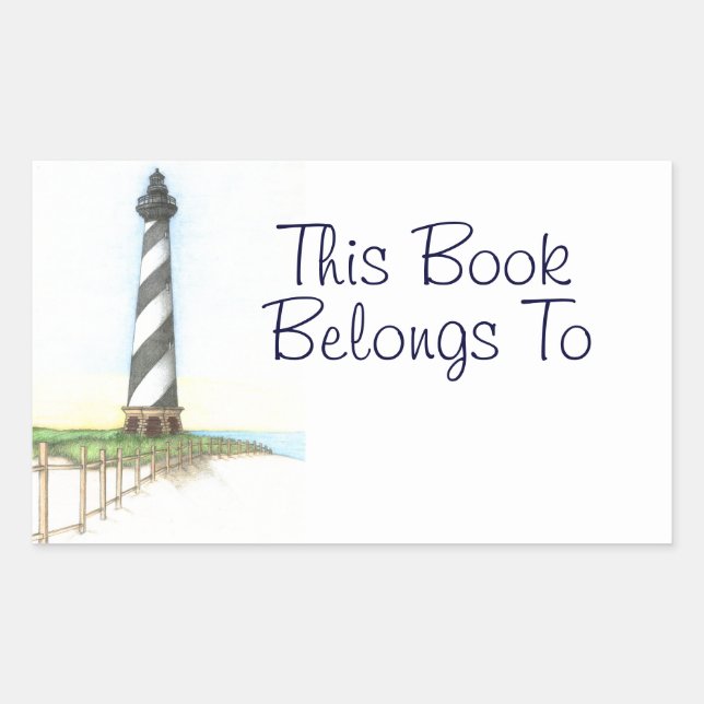 Cape Hatteras Lighthouse Bok etikett Stickers (Framsida)
