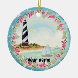Cape Hatteras Lighthouse Julgransprydnad Keramik