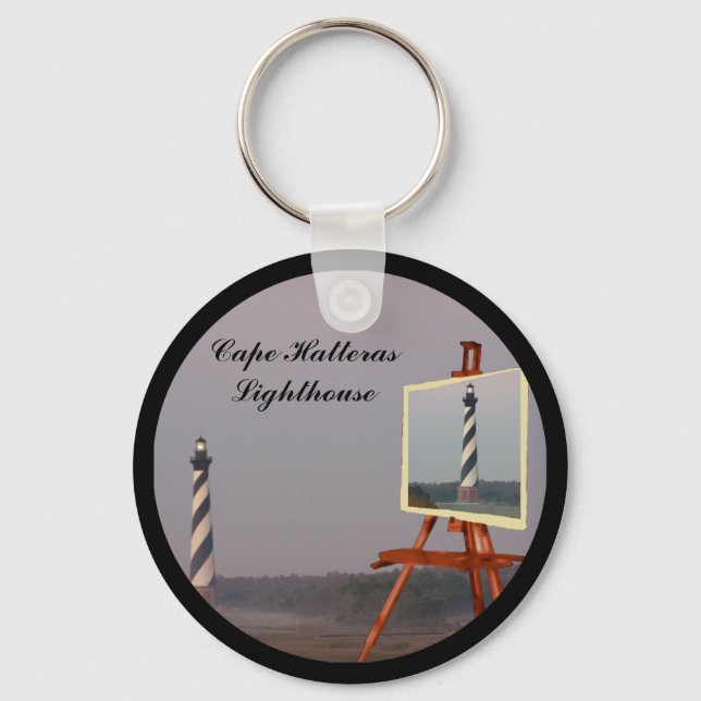 CAPE HATTERAS LIGHTHOUSE-KEYCHAIN NYCKELRING (Framsida)