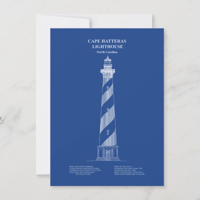 Cape Hatteras Lighthouse - North Carolina - AD Anteckningskort (Framsida)