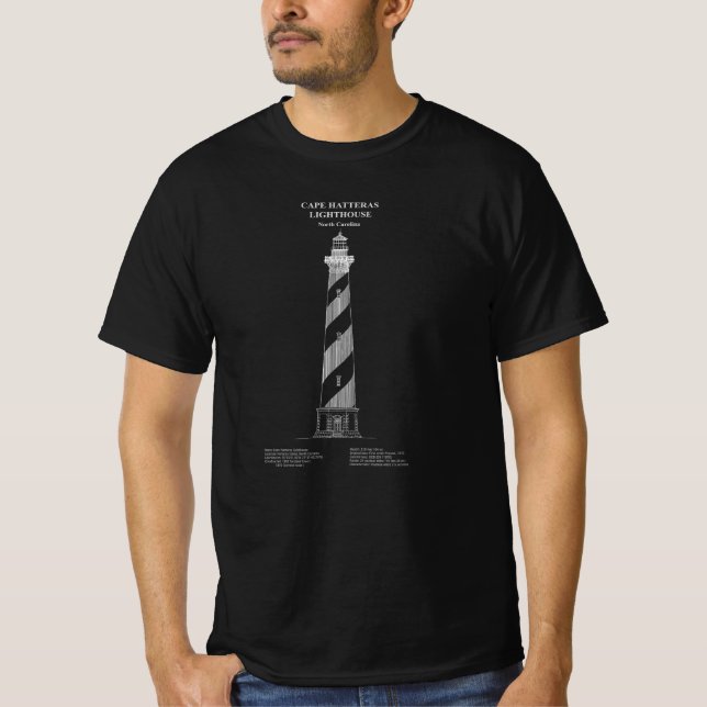 Cape Hatteras Lighthouse - North Carolina - AD T Shirt (Framsida)