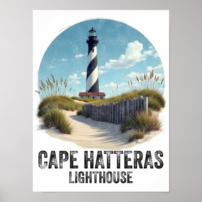 Cape Hatteras Lighthouse - North Carolina Poster (Framsidan)