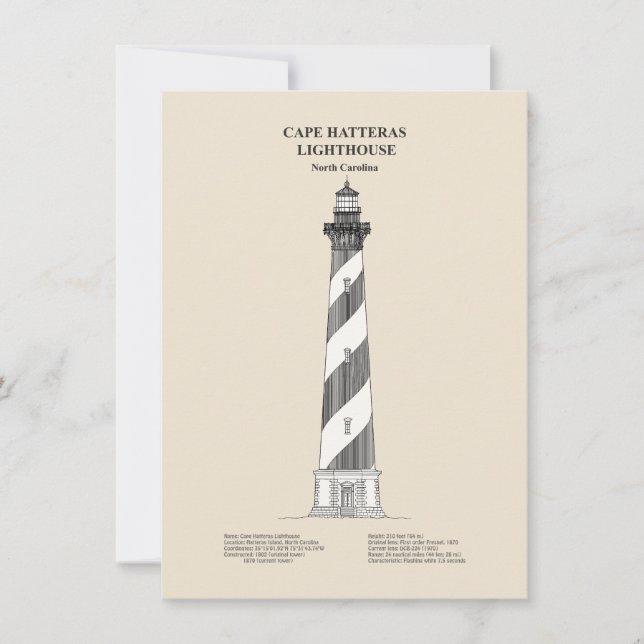 Cape Hatteras Lighthouse - North Carolina - SBD Anteckningskort (Framsida)