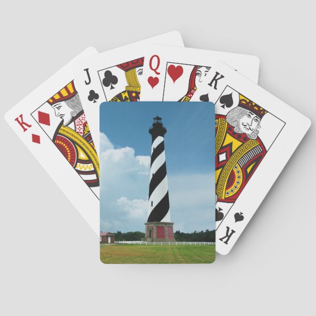 Cape Hatteras Lighthouse Outer Banker NC Kortlek (Baksidan)