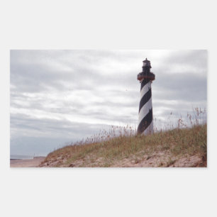 Cape Hatteras Lighthouse Rektangulärt Klistermärke
