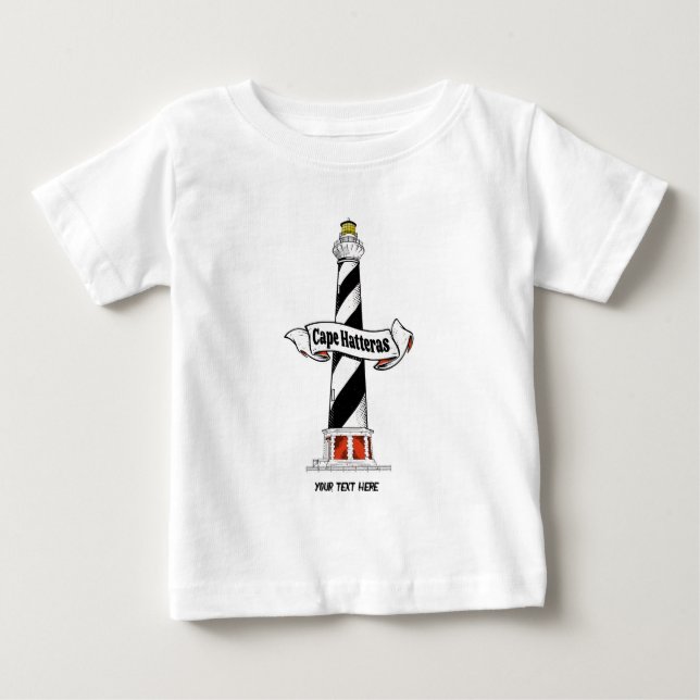 Cape Hatteras Lighthouse, svart och vitt T Shirt (Framsida)