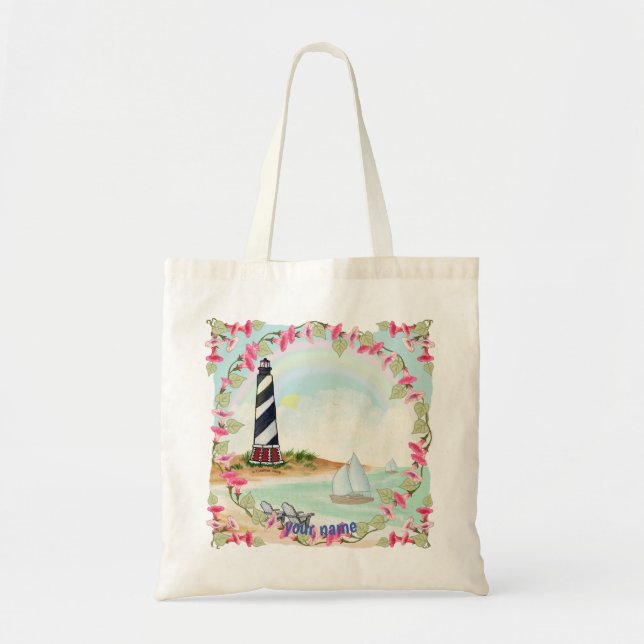 Cape Hatteras Lighthouse tote bag Tygkasse (Framsidan)