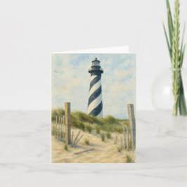 Cape Hatteras Lighthouse Watercolor Anteckningskort
