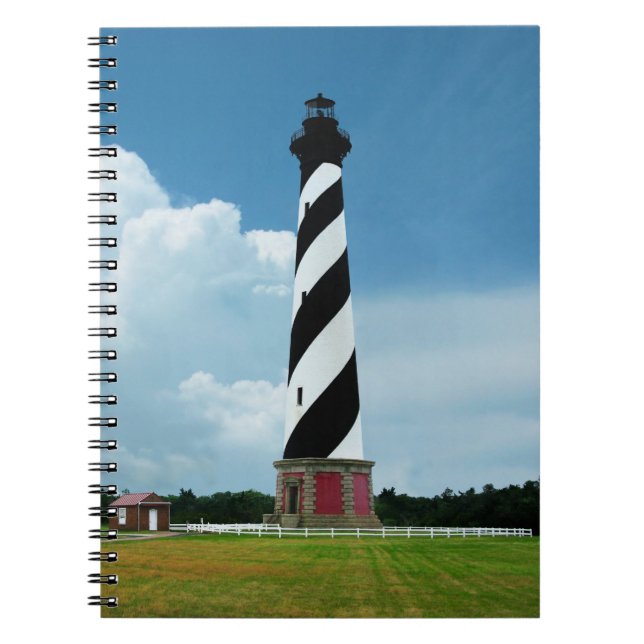 Cape Hatteras Lighthouse Writing Journal Anteckningsbok Med Spiral (Framsidan)