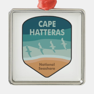 Cape Hatteras National Seashore Fiskmås Julgransprydnad Metall