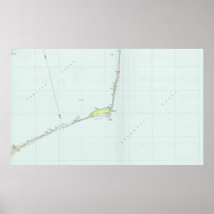 Cape Hatteras National Seashore Karta (1985) Poster