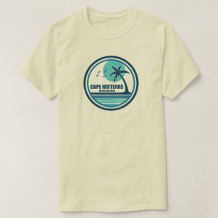 Cape Hatteras North Carolina Handflatan Träd Birds T Shirt