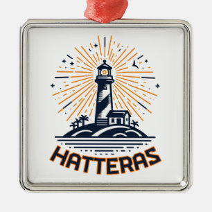 Cape Hatteras North Carolina Lighthouse Sunrise Julgransprydnad Metall