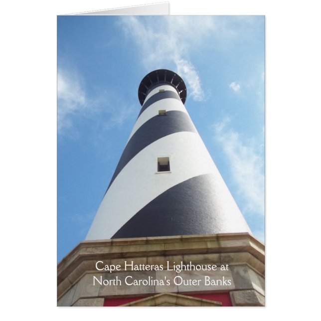 Cape Hatteras Outer Banker NC Lighthoucard Card Hälsningskort (Framsidan)