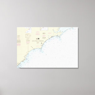Cape Hatteras to Charleston Nautical Chart 11520 Canvastryck