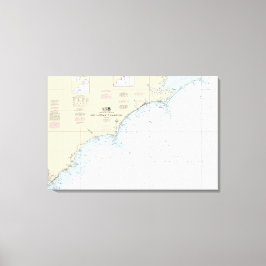 Cape Hatteras to Charleston Nautical Chart 11520 Canvastryck