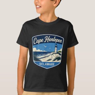 Cape Henlopen Delaware fyr strand hav T Shirt