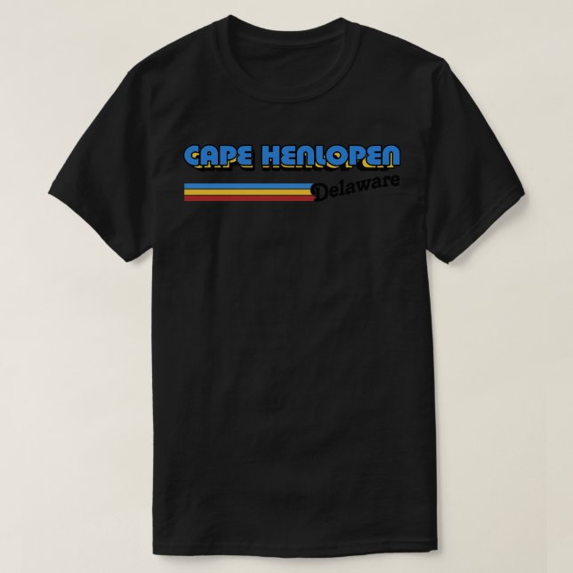 Cape Henlopen Delaware Retro Stil Design T Shirt (Design framsida)