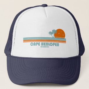 Cape Henlopen Delaware Sol Handflatan Träd Keps