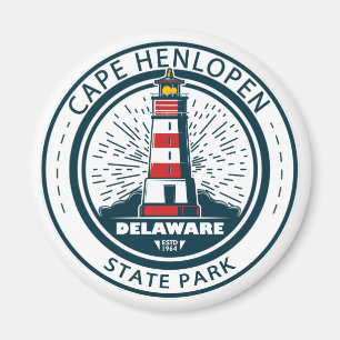 Cape Henlopen State Park Delaware Badge Magnet