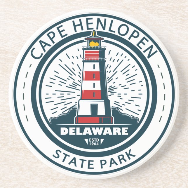 Cape Henlopen State Park Delaware Badge Underlägg (Framsidan)