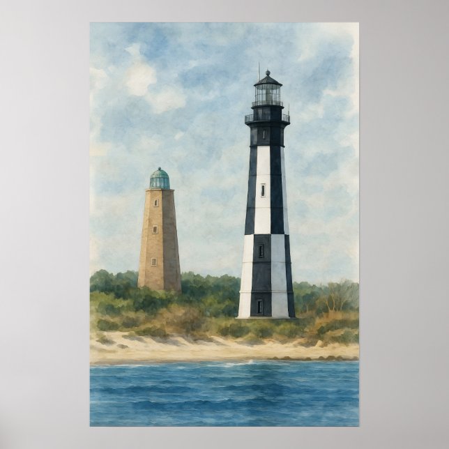 Cape Henry fyrar Poster (Framsidan)