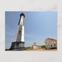 Cape Henry Lighthouse med vit staket Va. Beach