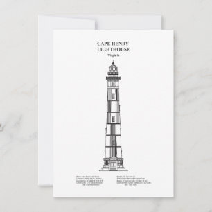 Cape Henry Lighthouse - Virginia - BD Anteckningskort