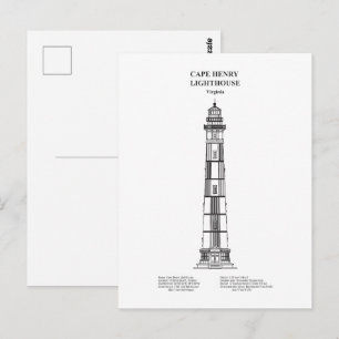 Cape Henry Lighthouse - Virginia - BD Vykort