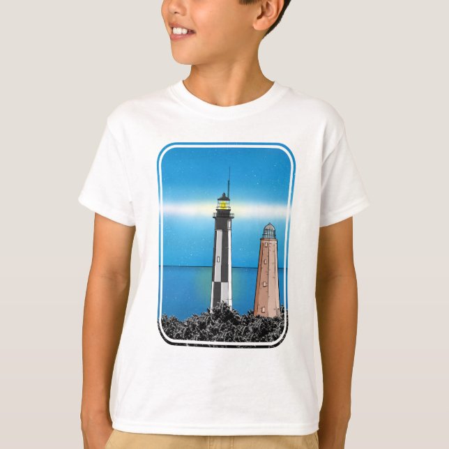 Cape Henry Lighthouse Virginia Chesapeake Bay T Shirt (Framsida)
