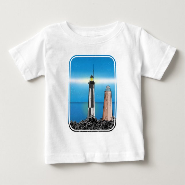 Cape Henry Lighthouse Virginia Chesapeake Bay T Shirt (Framsida)