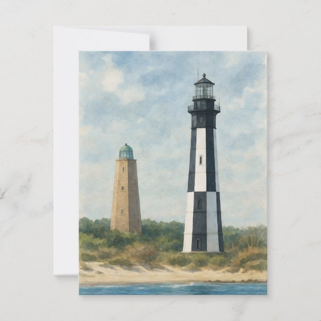 Cape Henry Lighthouses Anteckningskort (Framsida)