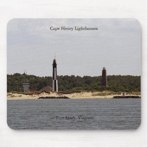 Cape Henry Lighthouses mousepad Musmatta