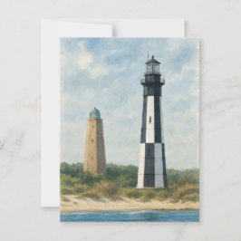 Cape Henry Lighthouses Vykort