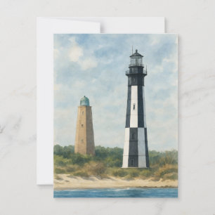 Cape Henry Lighthouses Vykort