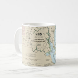 Cape Henry till Currituck Beach Light Nautical Cha Kaffemugg