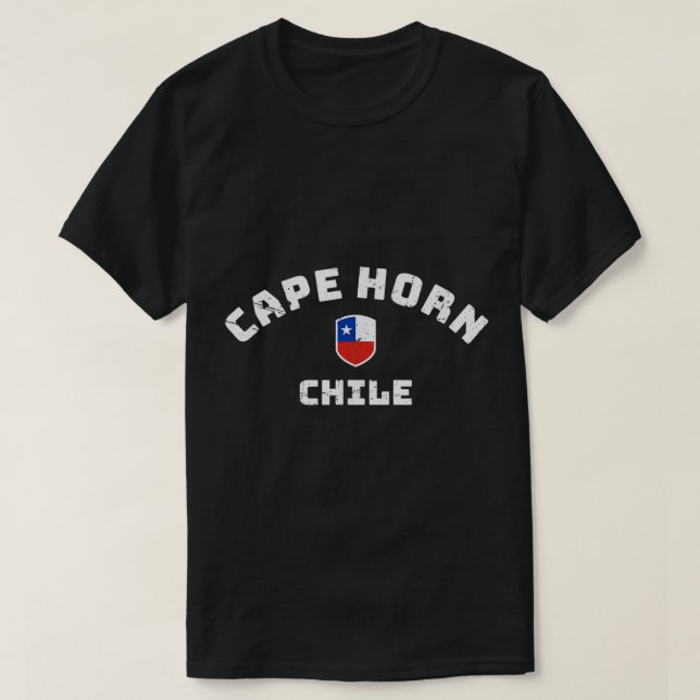 Cape Horn Chile, Chilean Flagga T-Shirt (Design framsida)